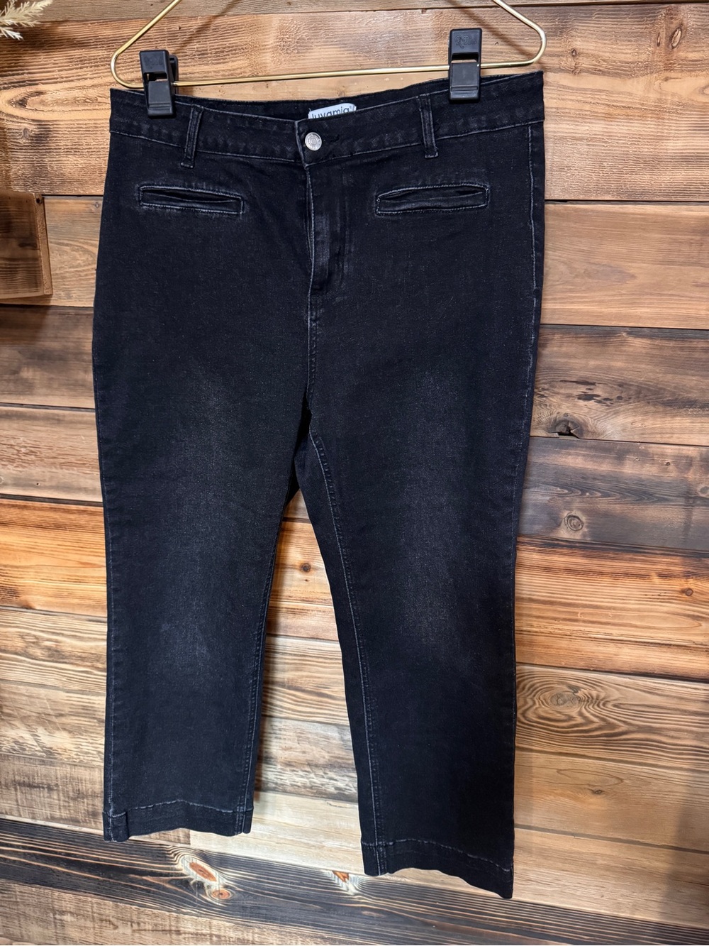 Luvamia Black Women's Stretch Denim Jeans XL 14/16 NWOT